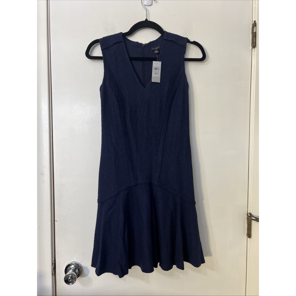 Ann Taylor Size 00P Wool Blend Mini Dress MSRP $139 Sleveless Lined Ruffles‎